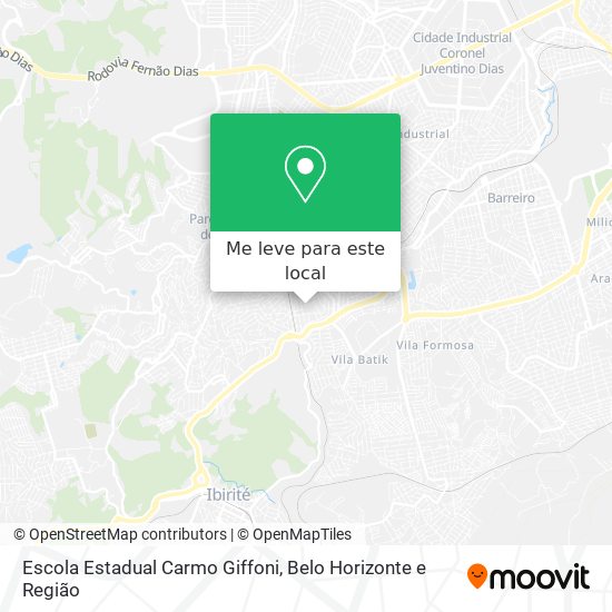 Escola Estadual Carmo Giffoni mapa