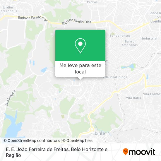 E. E. João Ferreira de Freitas mapa