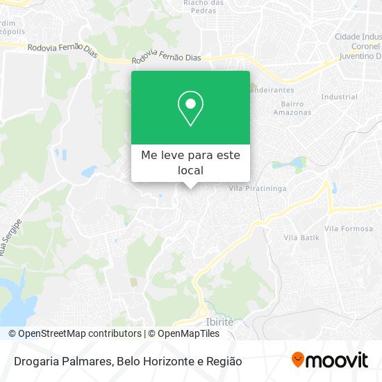 Drogaria Palmares mapa