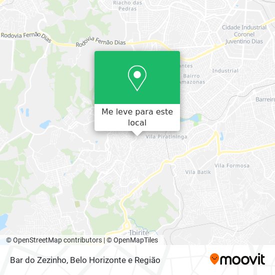 Bar do Zezinho mapa