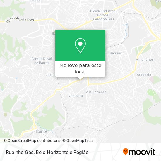 Rubinho Gas mapa