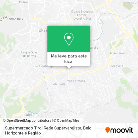Supermercado Tirol Rede Supervarejista mapa
