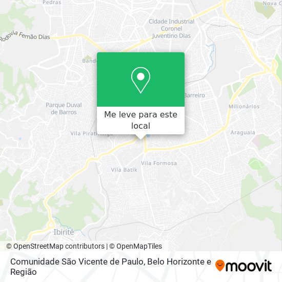 Comunidade São Vicente de Paulo mapa