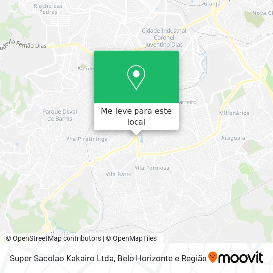 Super Sacolao Kakairo Ltda mapa