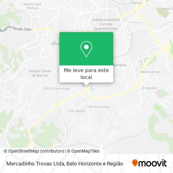 Mercadinho Trovao Ltda mapa