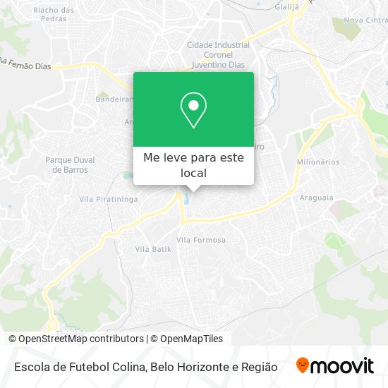 Escola de Futebol Colina mapa