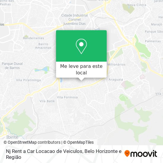 Nj Rent a Car Locacao de Veiculos mapa