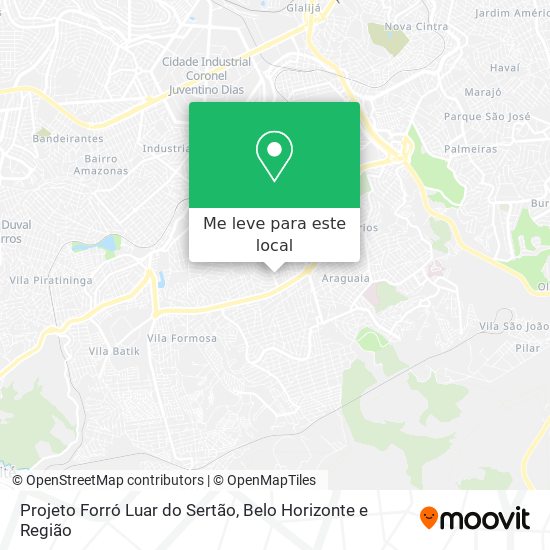 Projeto Forró Luar do Sertão mapa