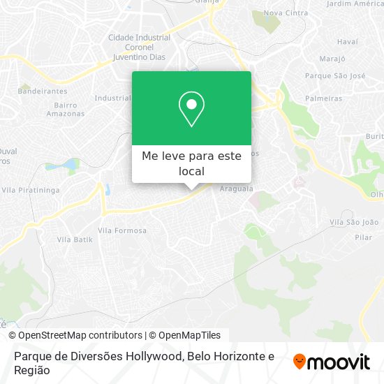 Parque de Diversões Hollywood mapa