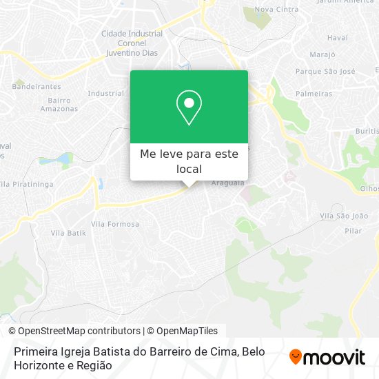 Primeira Igreja Batista do Barreiro de Cima mapa