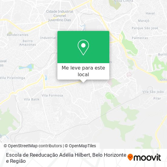 Escola de Reeducação Adélia Hilbert mapa