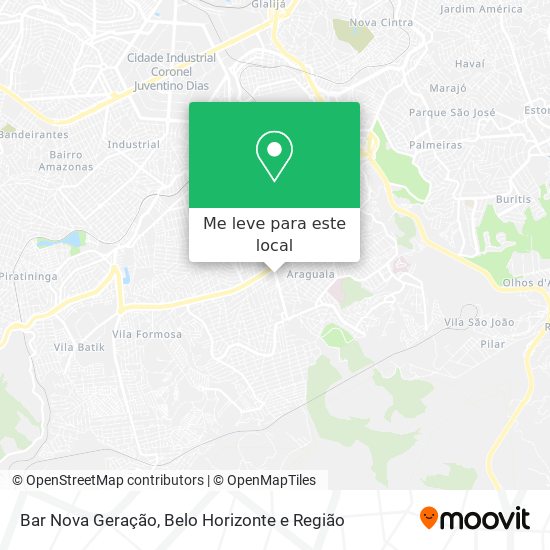 Bar Nova Geração mapa