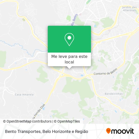 Bento Transportes mapa