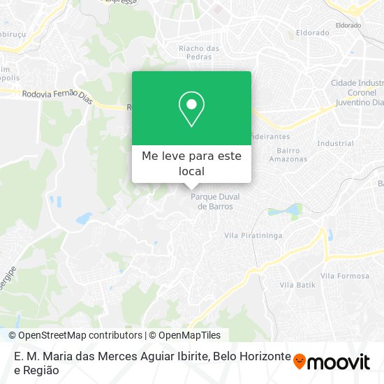 E. M. Maria das Merces Aguiar Ibirite mapa