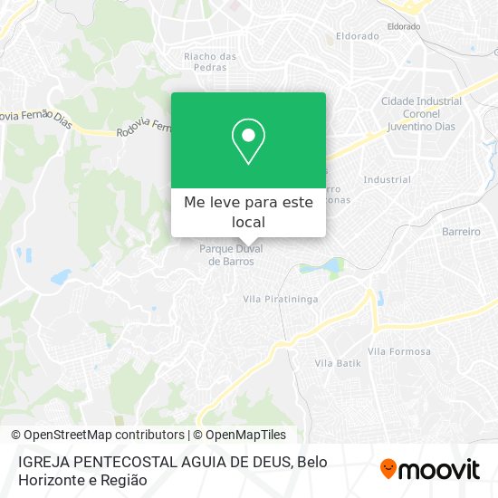 IGREJA PENTECOSTAL AGUIA DE DEUS mapa