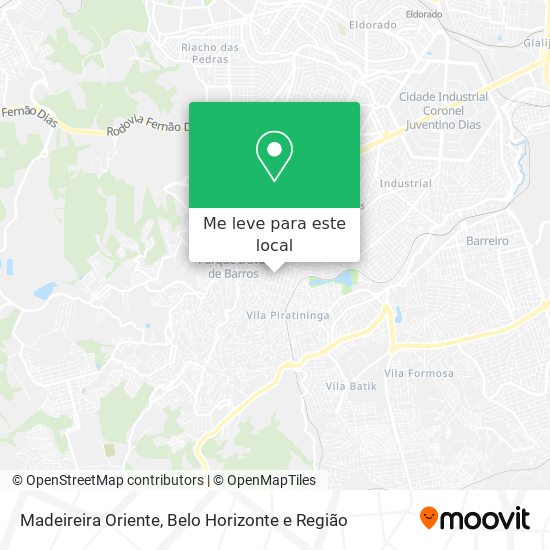 Madeireira Oriente mapa