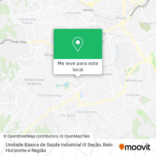 Unidade Básica de Saúde Industrial III Seção mapa