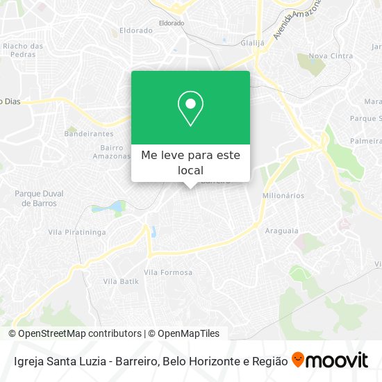 Igreja Santa Luzia - Barreiro mapa