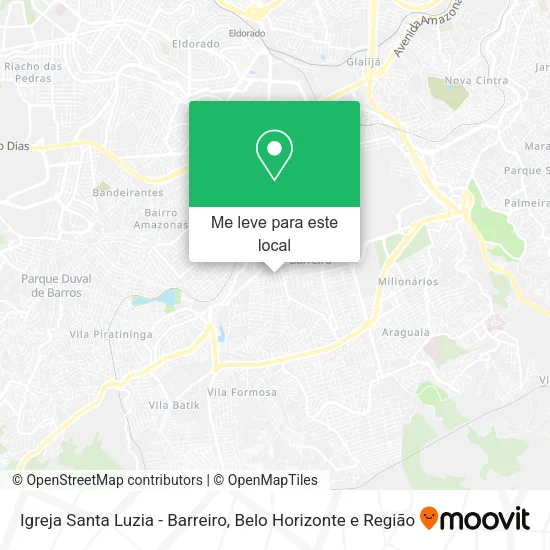 Igreja Santa Luzia - Barreiro mapa