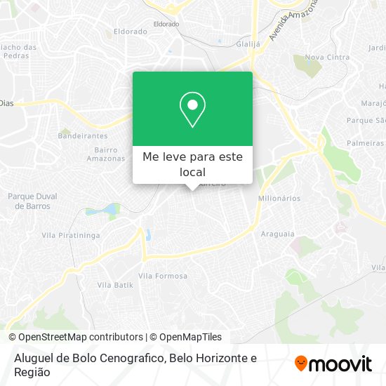 Aluguel de Bolo Cenografico mapa