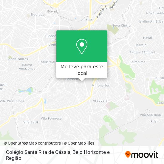 Colégio Santa Rita de Cássia mapa