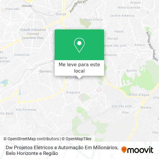 Dw Projetos Elétricos e Automação Em Milionários mapa