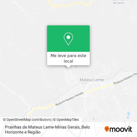 Prainhas de Mateus Leme-Minas Gerais mapa
