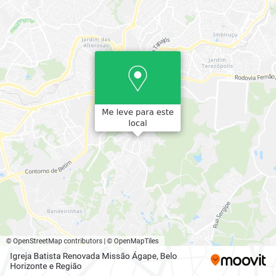 Igreja Batista Renovada Missão Ágape mapa