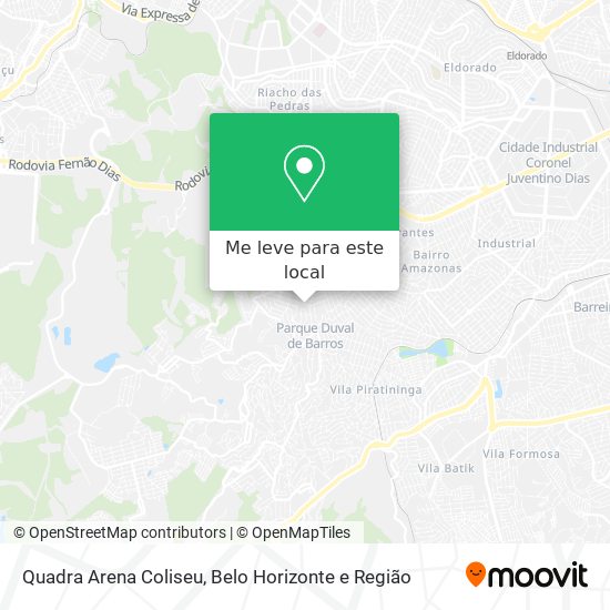 Quadra Arena Coliseu mapa