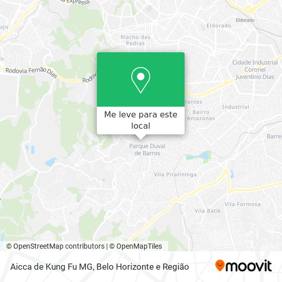 Aicca de Kung Fu MG mapa