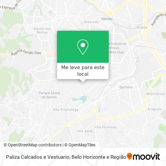 Paliza Calcados e Vestuario mapa