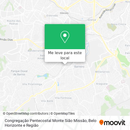 Congregação Pentecostal Monte Sião Missão mapa