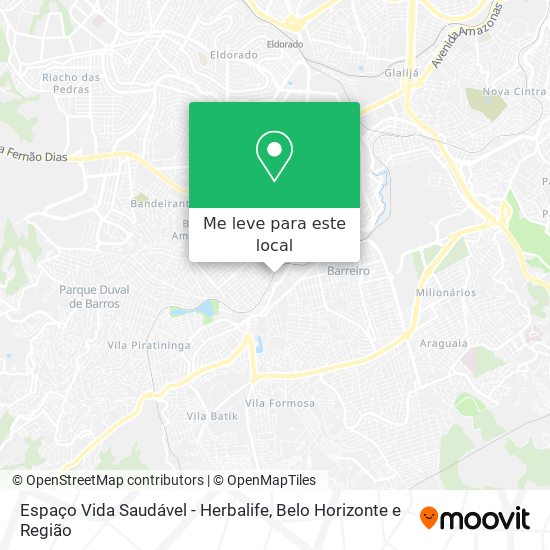 Espaço Vida Saudável - Herbalife mapa