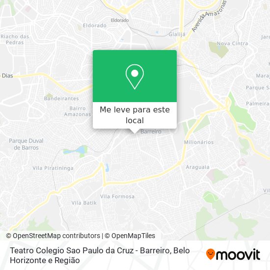 Teatro Colegio Sao Paulo da Cruz - Barreiro mapa