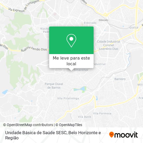 Unidade Básica de Saúde SESC mapa