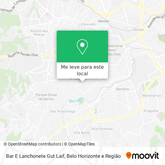 Bar E Lanchonete Gut Laif mapa
