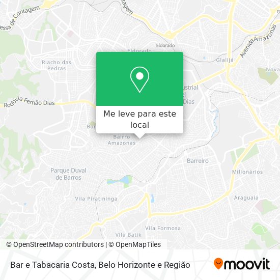 Bar e Tabacaria Costa mapa