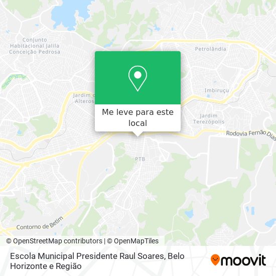 Escola Municipal Presidente Raul Soares mapa