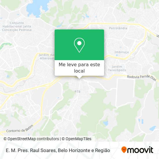 E. M. Pres. Raul Soares mapa