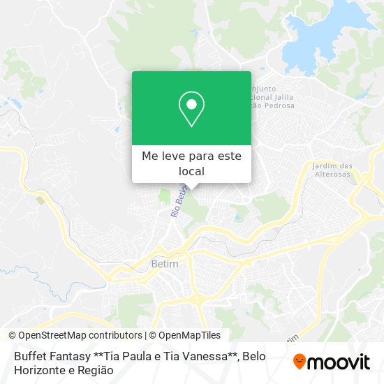 Buffet Fantasy **Tia Paula e Tia Vanessa** mapa