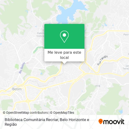 Biblioteca Comunitária Recriar mapa