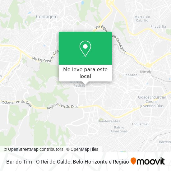 Bar do Tim - O Rei do Caldo mapa
