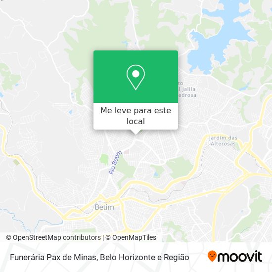 Funerária Pax de Minas mapa