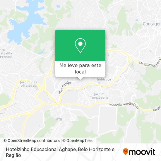 Hotelzinho Educacional Aghape mapa