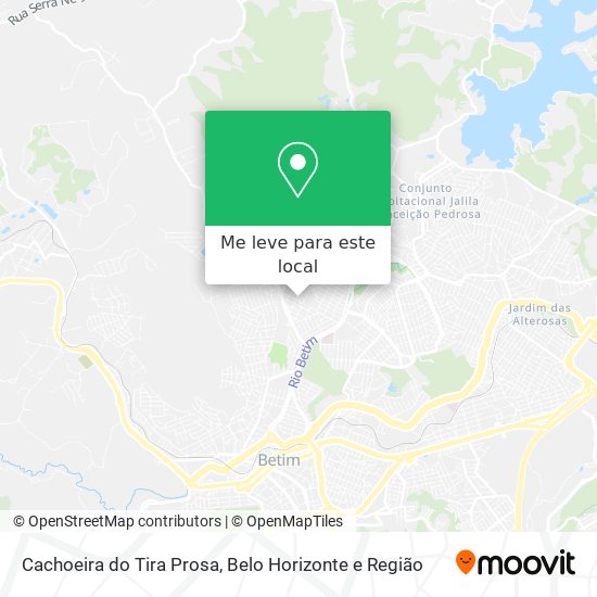 Cachoeira do Tira Prosa mapa