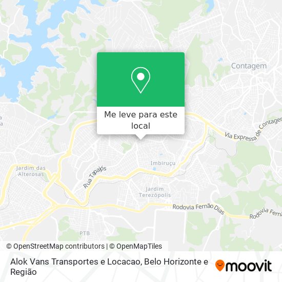 Alok Vans Transportes e Locacao mapa