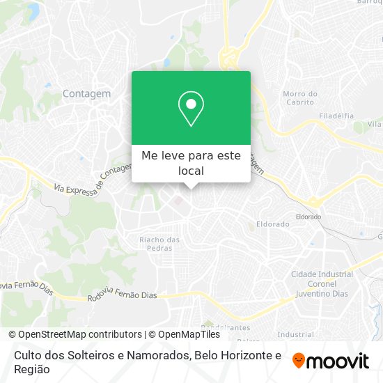 Culto dos Solteiros e Namorados mapa