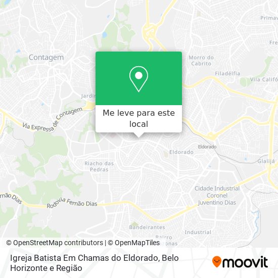 Igreja Batista Em Chamas do Eldorado mapa