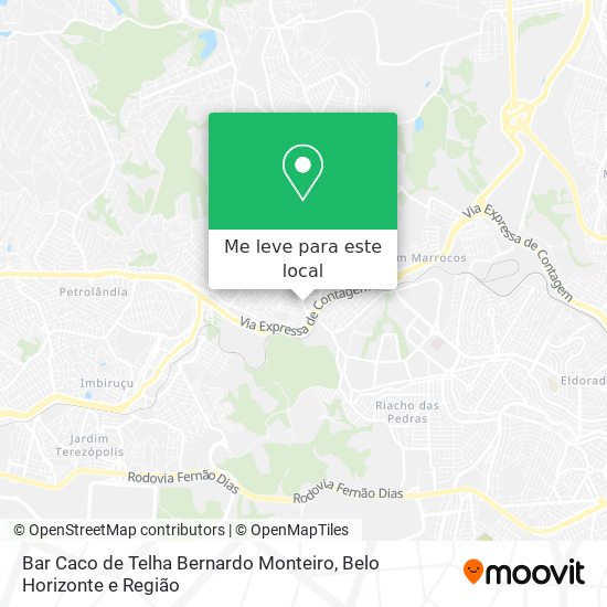 Bar Caco de Telha Bernardo Monteiro mapa