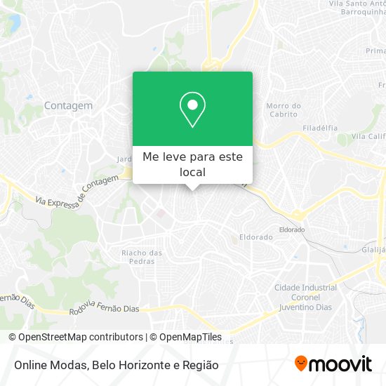 Online Modas mapa